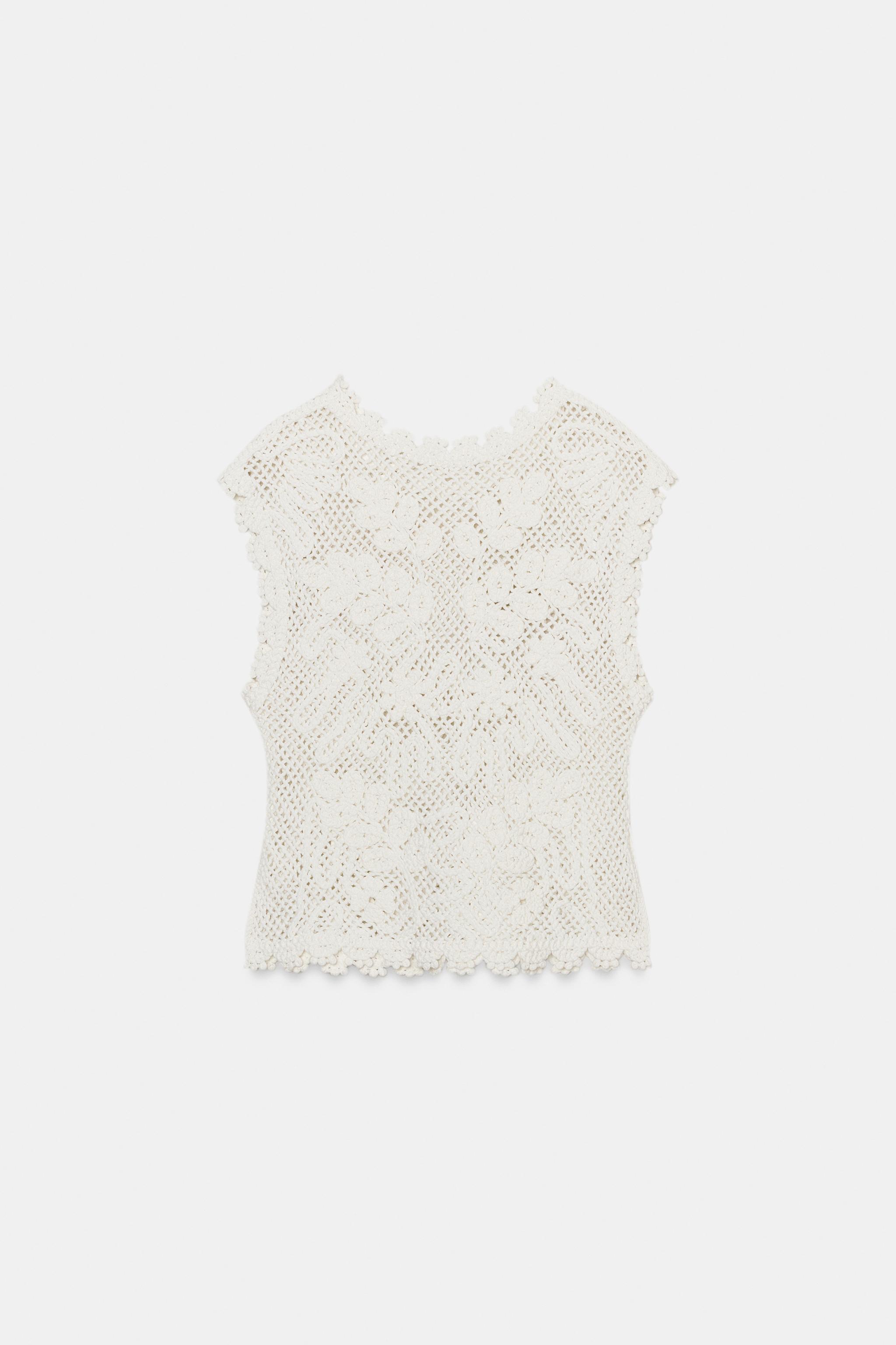 TOP CROCHET SANS MANCHES